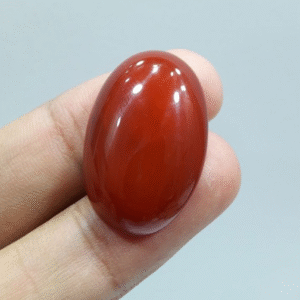 Natural Agate- Red Aqeeq Oval (Piece)